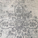 Celine Silver Faded Medallion Distressed Rug