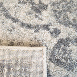 Celine Silver Faded Medallion Distressed Rug