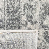 Celine Silver Faded Medallion Distressed Rug