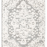 Chloe Ivory Grey Medallion Textured Rug