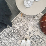 Cameron Silver Aztec Tribal Pattern Rug