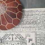 Cameron Silver Aztec Tribal Pattern Rug