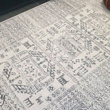 Cameron Silver Aztec Tribal Pattern Rug