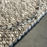 Darcy Diamond Dark Grey Felted Wool Rug