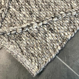 Darcy Diamond Dark Grey Felted Wool Rug