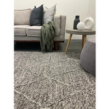 Darcy Diamond Dark Grey Felted Wool Rug