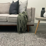 Darcy Diamond Dark Grey Felted Wool Rug