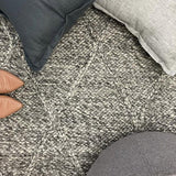 Darcy Diamond Dark Grey Felted Wool Rug