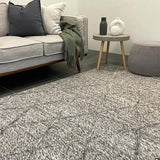 Darcy Diamond Dark Grey Felted Wool Rug