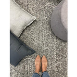 Darcy Diamond Dark Grey Felted Wool Rug