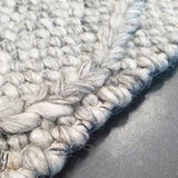 Darcy Diamond Beige Silver Felted Wool Rug