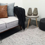 Darcy Diamond Beige Silver Felted Wool Rug