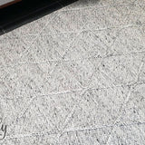 Darcy Diamond Beige Silver Felted Wool Rug