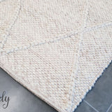 Darcy Diamond Beige Felted Wool Rug