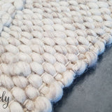 Darcy Diamond Beige Felted Wool Rug