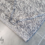 Darcy Diamond Charcoal Felted Wool Rug