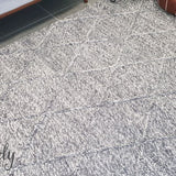 Darcy Diamond Charcoal Felted Wool Rug
