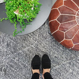 Darcy Diamond Charcoal Felted Wool Rug
