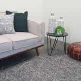 Darcy Diamond Charcoal Felted Wool Rug