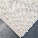 Darcy Diamond Cream Felted Wool Rug