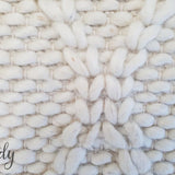 Darcy Diamond Cream Felted Wool Rug
