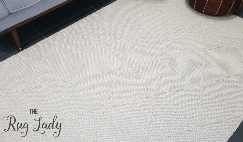 Darcy Diamond Cream Felted Wool Rug | Best Sellers | The Rug Lady