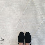 Darcy Diamond Cream Felted Wool Rug
