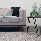 Darcy Diamond Grey Felted Wool Rug