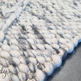 Darcy Diamond Grey Felted Wool Rug