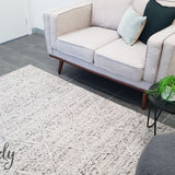 Darcy Diamond Grey Felted Wool Rug
