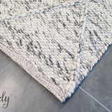 Darcy Diamond Grey Felted Wool Rug