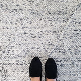 Darcy Diamond Grey Felted Wool Rug