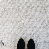 Darcy Diamond Light Grey Felted Wool Rug
