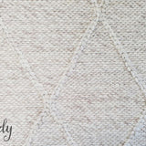 Darcy Diamond Light Grey Felted Wool Rug