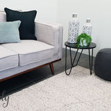 Darcy Diamond Light Grey Felted Wool Rug