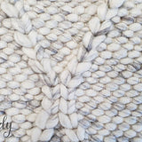 Darcy Diamond Light Grey Felted Wool Rug