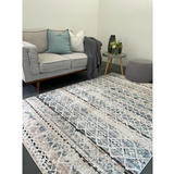 Colette Blue Beige Tribal Rug