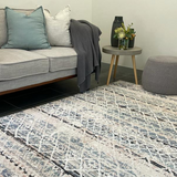 Colette Blue Beige Tribal Rug