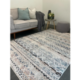 Colette Blue Beige Tribal Rug