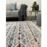 Colette Blue Beige Tribal Rug