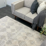 Colette Beige Diamond Geometric Rug