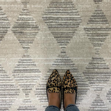 Colette Beige Diamond Geometric Rug