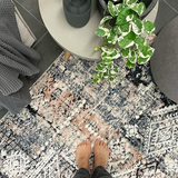 Colette Ivory Dark Beige Medallion Rug