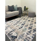 Colette Blue Beige Diamond Trellis Rug