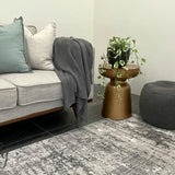 Cody Grey Monochrome Striped Rug