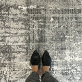 Cody Grey Monochrome Striped Rug