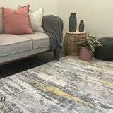 Cody Grey Yellow Abstract Rug