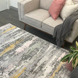 Cody Grey Yellow Abstract Rug