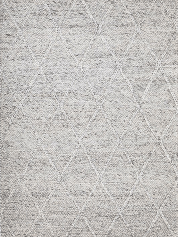 Darcy Diamond Light Grey Felted Wool Rug