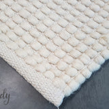 Darcy Natural Off-White Felted Wool Rug